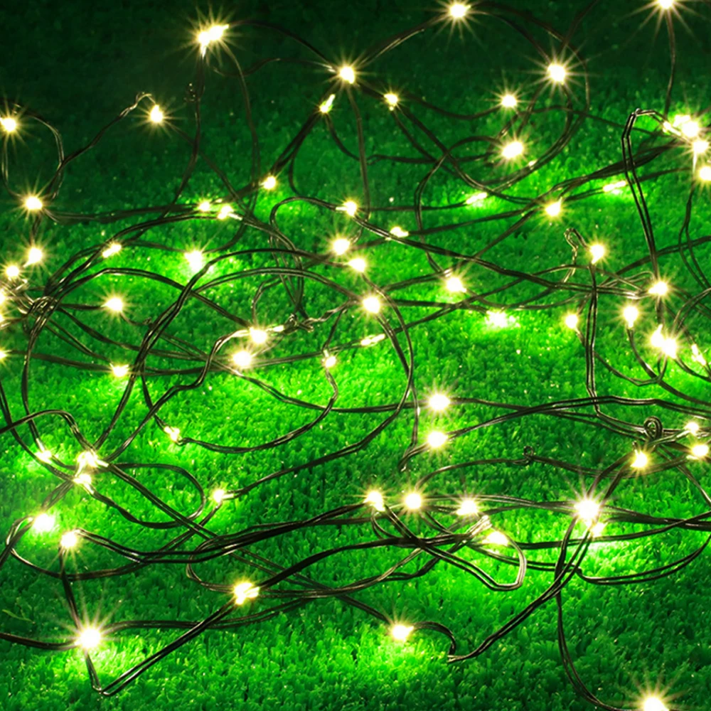 10m 20m solar led string luz pvc