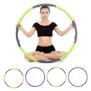 

6/7/8 Sections Detachable Fitness Hoop Yoga Waist Exercise Slimming Sport Hoops Ring Foam Padded Wave Weighted Gym Sports Tool