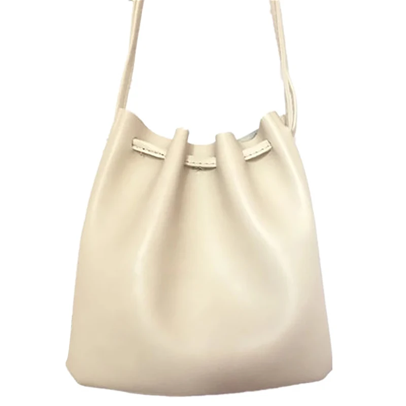 

Korean Style Drawstring Women Crossbody Bags Casual Mini Sling Bag Pu Leather Ladies Handbag and Wallet Main Shoulder Bag