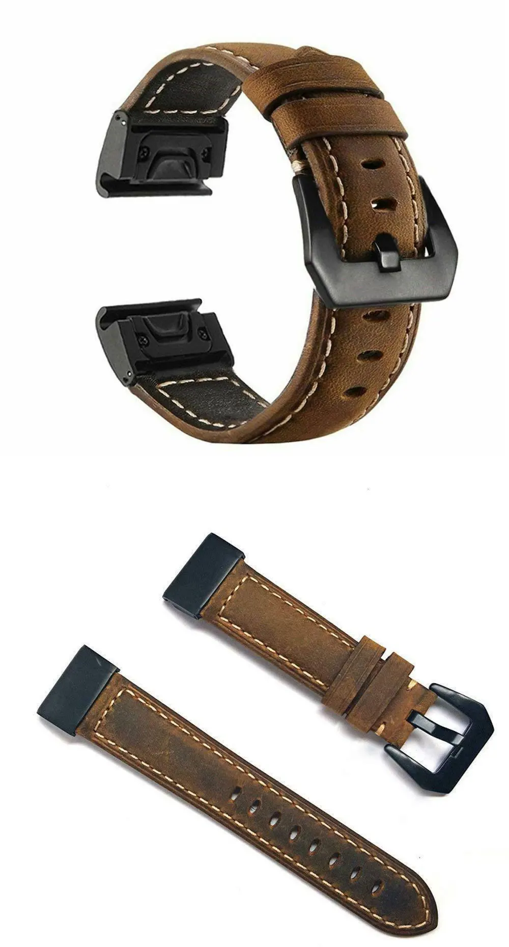 Ремешок для часов 26 22 20 мм для Garmin Fenix 6X 6X Pro 6 6Pro 6S 6S Pro Watch быстросъемный кожаный ремешок Easyfit