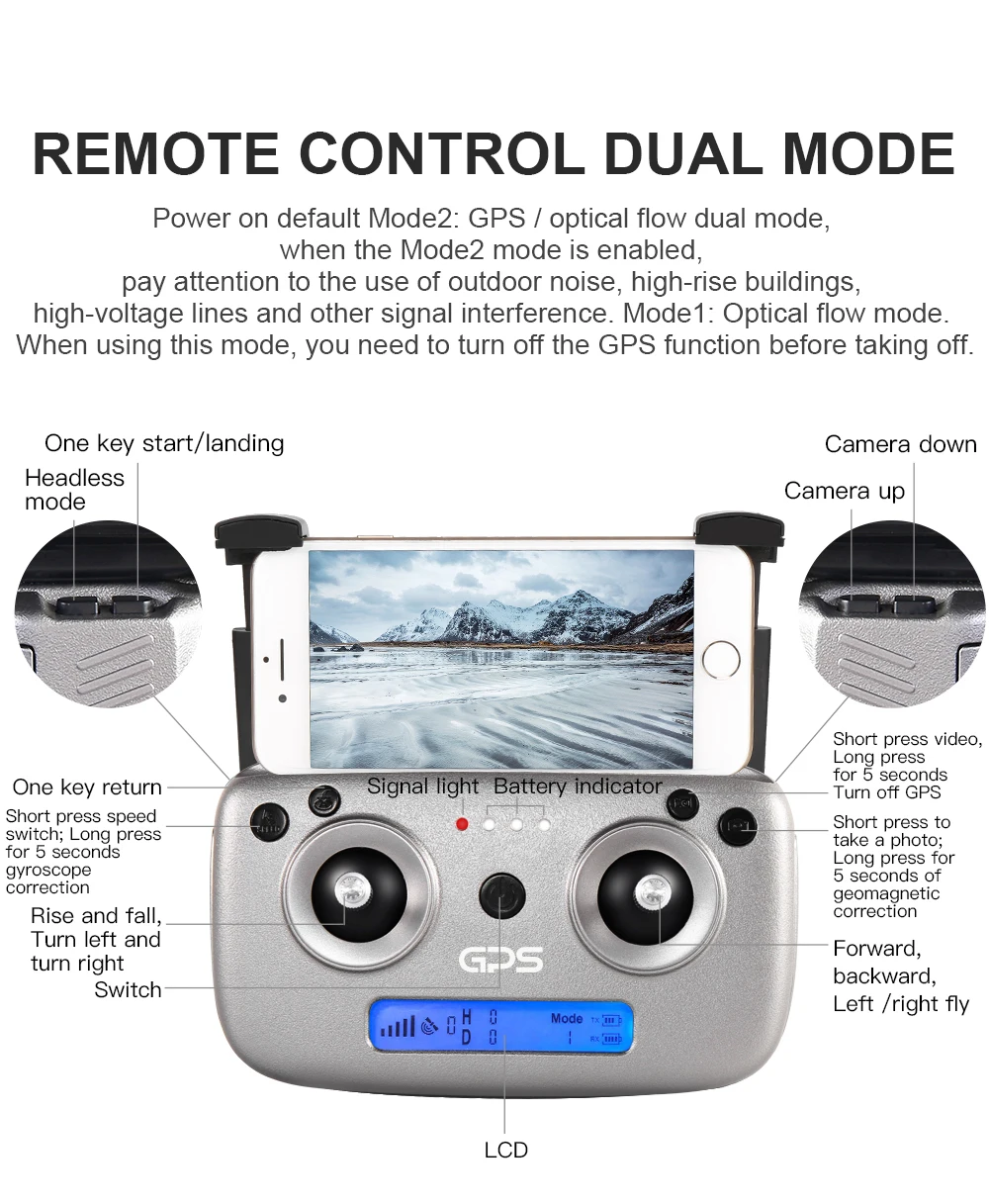 Drone de Gps do Quadcopter Sg907 com 4 Câmera Dupla Grande Angular Anti-shake Wifi Fpv rc Zangões Dobráveis Gps Profissional Siga-me k hd 13 Zangão de gps do quadcopter sg907 com