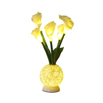 

Table Lamp Simulation Lily Small Lanterns Romantic Lamp Table Light Home Bedroom 3D Night Light FAS6
