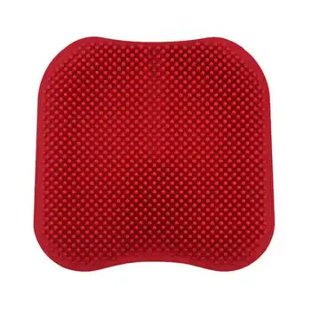 

Silica Gel Car Seat Cushion Non Slip Chair Pad For Office Truck Home Breathable Silicone Massage Seat Cover 16.5 Inch Red