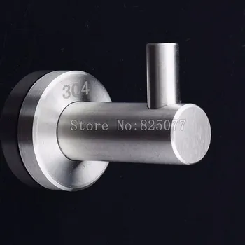 

Brand New 4PCS 304 Stainless Steel Wall Mounted Hook Robe Hooks Coat Hat Rack Single Hooks Hangers + Screws Home Applicable