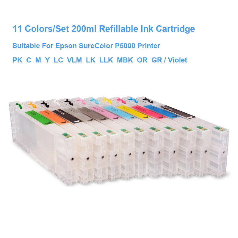 11 цветов/комплект T9131-T9139 T913A T913B T913D для Epson 913 пустой многоразовый картридж для Epson суреколор P5000 принтер 200 мл