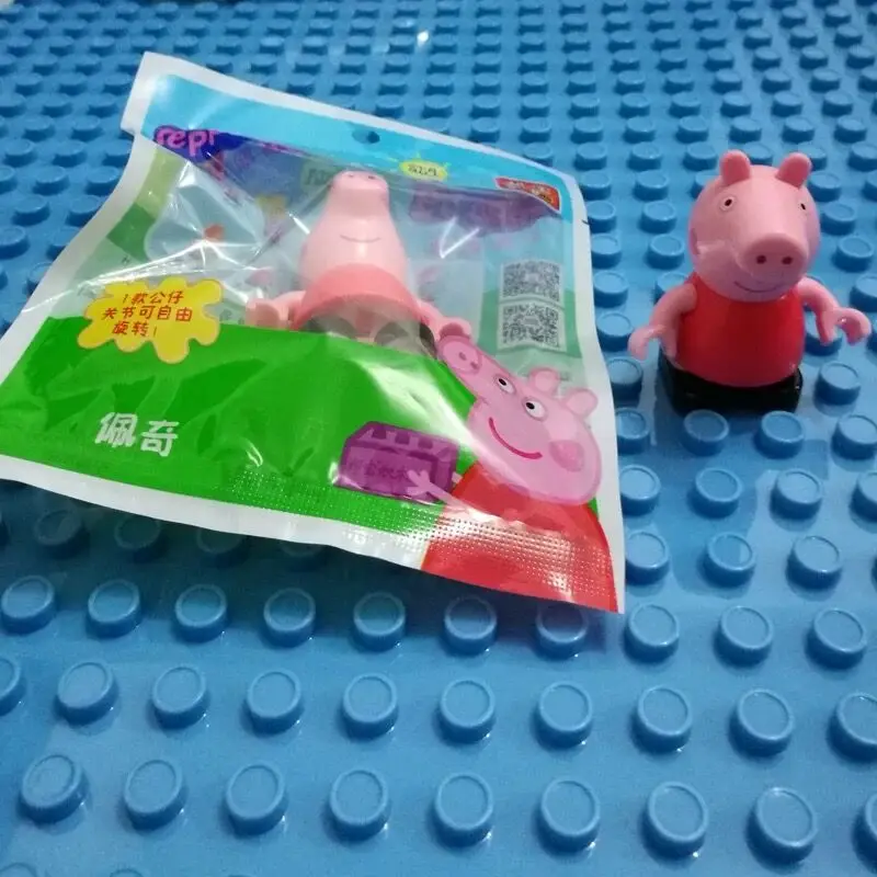 Ceny 10 sztuk zestaw oryginalna świnka Peppa New Arrival zabawki przyjaciele Rebacc Suzy Emily Danny świnka peppa zabawka dla dzieci prezenty dla dzieci szczelnie zamykane torby