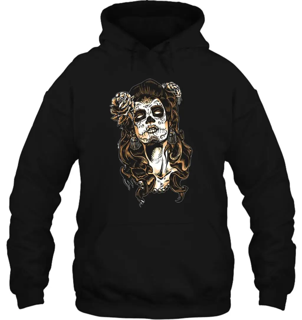 Мужская толстовка femme Catrina Mexique Tattoo Maquillage Santa Muerte Pin Up Tete de mort женская уличная одежда