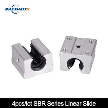 

4pcs/lot Aluminum Block SBR Series Linear Motion Ball Bearing Linear Slide For CNC Linear Guide Rail Tools