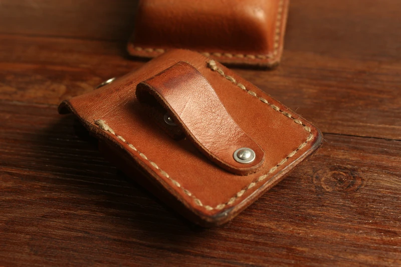 1970s ручной работы бумажник feng jing he Zero из воловьей кожи Zippo легкий кожаный чехол с компасом кожаная коробка