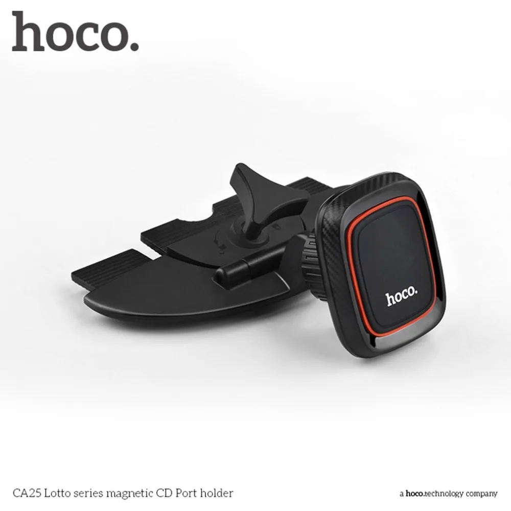HOCO CA25 Универсальный Магнитный слот CD автомобильный держатель для телефона с поворотом на 360 градусов для планшетов, телефонов, подставка, подходит для iPhone