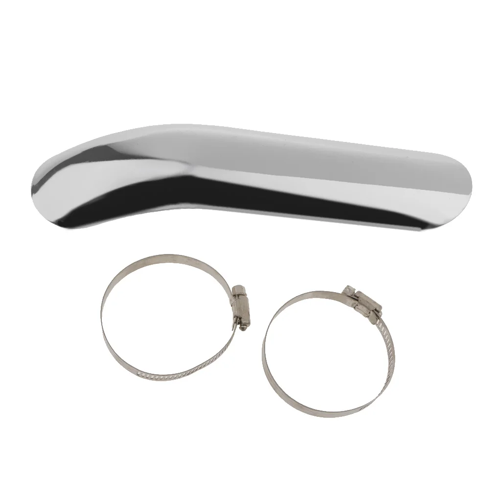 Cool Plating Motorcycle Smooth Exhaust Muffler Pipe Heat Shield Cover Rear Guard White