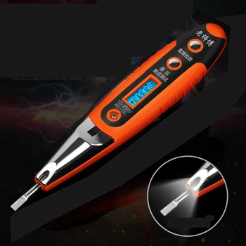 

12-250V Socket Wall AC Power Outlet Voltage Detector Sensor Tester Electric Test Pen LED Light Voltage Indicator