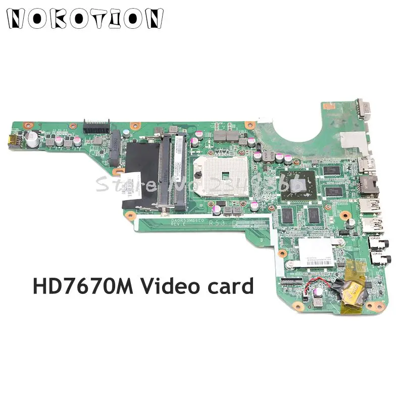 NOKOTION 683030-001 683030-501 для струйного принтера Hp Pavilion G4 G6 G4-2000 G6-2000 G7Z-2100 Материнская плата ноутбука DDR3 HD7670M видеокарта