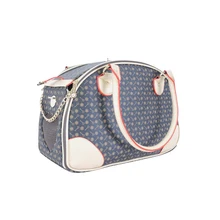 Складная модная сумка для путешествий, дышащая, для щенков, кошек, собак, из искусственной кожи, сумка-переноска для питомцев, переносная сумка для сна с кроликом