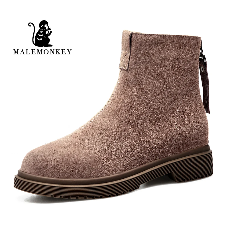 

Malemonkey 2019 Size35-40 Winter Boots Women Slip-On Fashion Ladies Boots Riding Equestrian Lady Martin Boots