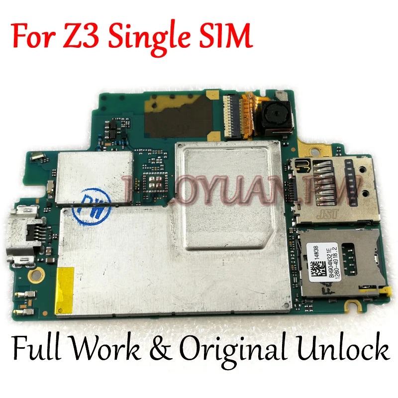 Full Work Unlock Mobile Electronic Panel Motherboard Circuits Flex Cable For Sony Xperia Z3 D6603 D6653 MB Plate Single SIM | Мобильные