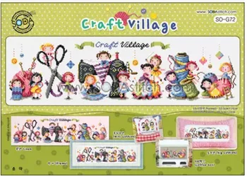 

GG Rabbit and fox with love cross stitch kit Animal cotton thread Love lock canvas stitching embroidery SODA G72 Craft Village