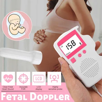 

Fetal Doppler monitor Ultrasound Baby Heartbeat Detector Household Health Pregnant Fetal Monitor Portable Pocket Doppler