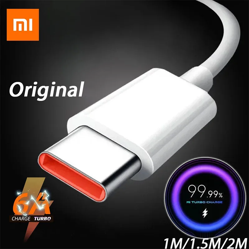 Оригинальный зарядный кабель Xiaomi 6A Turbo типа C для Mi 11 10 10T Pro 5G 9 Poco M3 X3 NFC Redmi Note K40 |