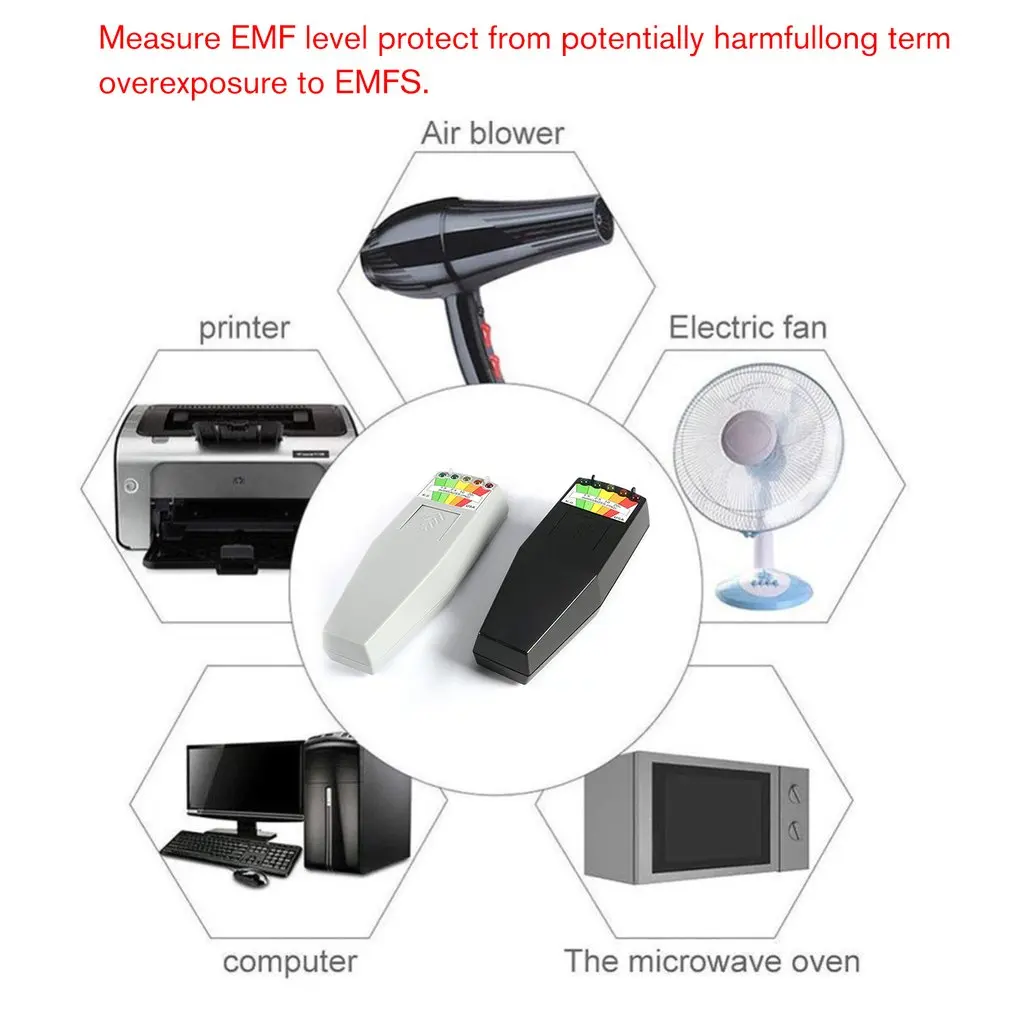

New K2 Electromagnetic Field EMF Gauss Meter Ghost Hunting Detector Portable EMF Magnetic Field Detector 5 LED Gauss Meter