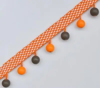 B 1M curtain tassel fringe trim beaded ribbon for sewing curtain lace accessories home textile DIY Decoration - Color: B