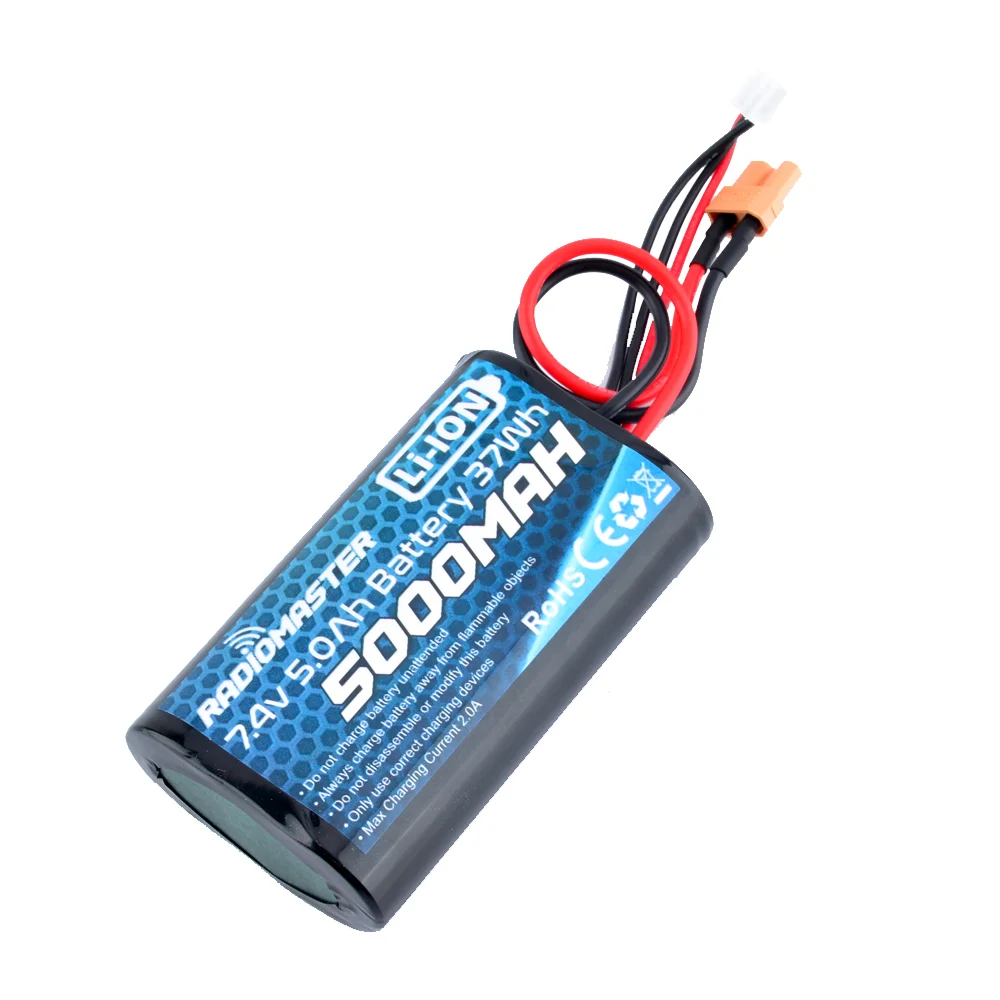 Аккумулятор RadioMaster 5000mah 7 4 V 37Wh 5.0Ah 2s Li-Ion для TX16s | Игрушки и хобби