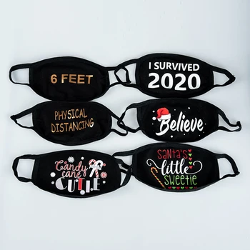 

Adult Masks Cotton Face Mask Fashion Dustproof Anti Smog Washable Reusable Protective Cycling Mask Christmas Halloween Party