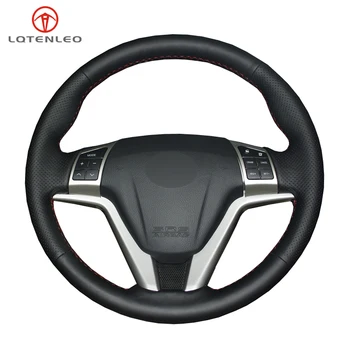 

LQTENLEO Black Artificial Leather DIY Hand-stitched Car Steering Wheel Cover For Great Wall Haval Hover H6 2011 2012 2013