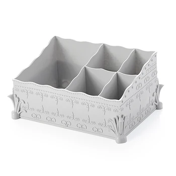 

Comestic Storage Box Makeup Organizer Multi Function Flower Decor Chic Box for Lipsticks Remote Control Pens Phones Home Storage