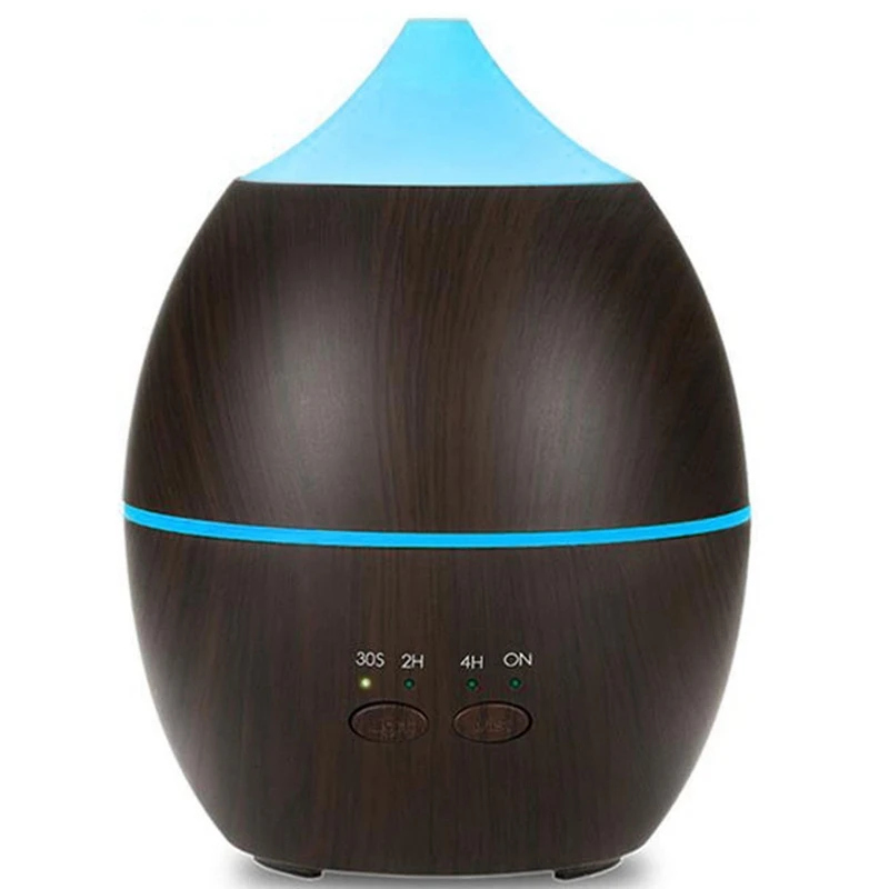 

300Ml Aroma Air Diffuser Wood Ultrasonic Air Humidifier Essential Oil Aromatherapy Cool Mist Maker For Home Eu Plug