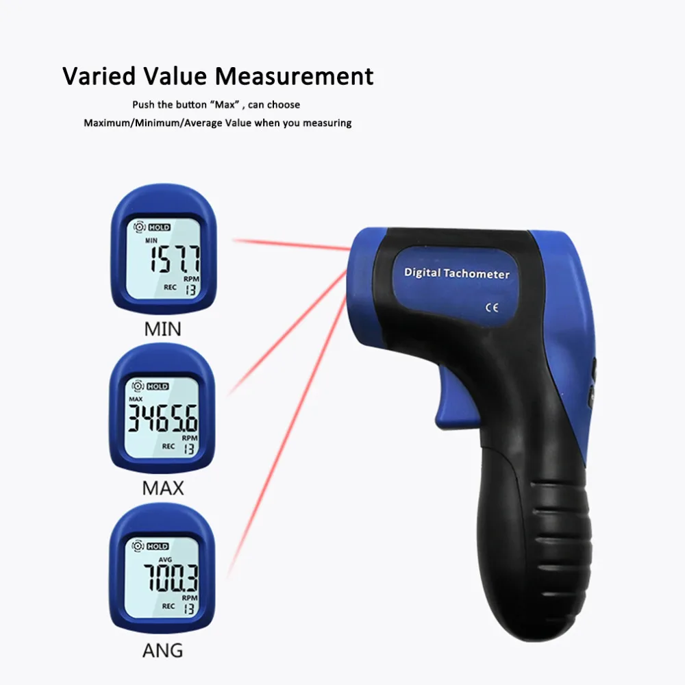 Профессиональный автомобиль эксклюзивный Бесконтактный измеритель оборотов датчик скорости двигателя Пистолет Стиль поверхности скорость тач метр