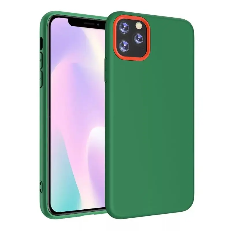 Роскошный жидкий силиконовый чехол для iPhone 11 Pro Max 6 6s 7 8 X XR XS MAX ультра тонкий мягкий ТПУ задняя крышка Coque Capa - Цвет: Dark Green