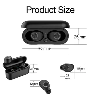 

Bluetooth 5.0 In-Ear Headphones, Touch Control True Wireless Bluetooth Noisy Cancelling Earphones With Charging Case