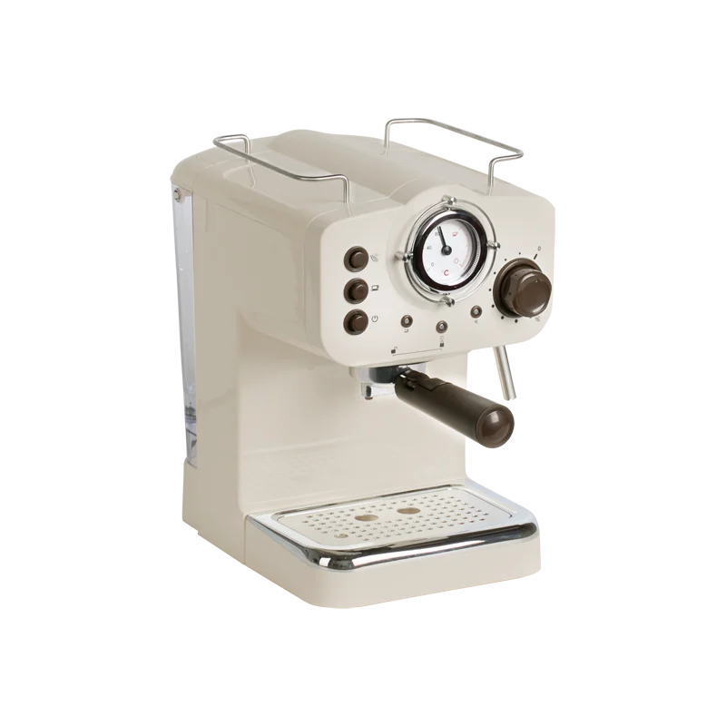 White CM5013-3C 15 бар эспрессо машина Хо использовать держать Ретро стиль Итальянский тип пара молочная пена 2 и 1 ручки Простота в использовании - Цвет: White