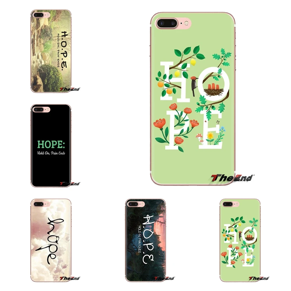 Hold On Pain Ends H.O.P.E For Huawei Honor 7X V10 6C V9 6A Play 9 Mate 10 Pro Y7 Y5 P8 P10 Lite Plus GR5 2017 Silicone Skin Case |