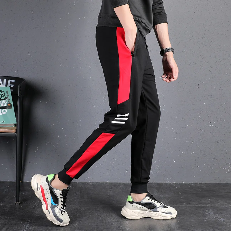 

MensBINTUOSHI Breathable Sport Pants Running Pants With Zipper Pockets High Elasticity Training Joggings Fitness Pants For Men