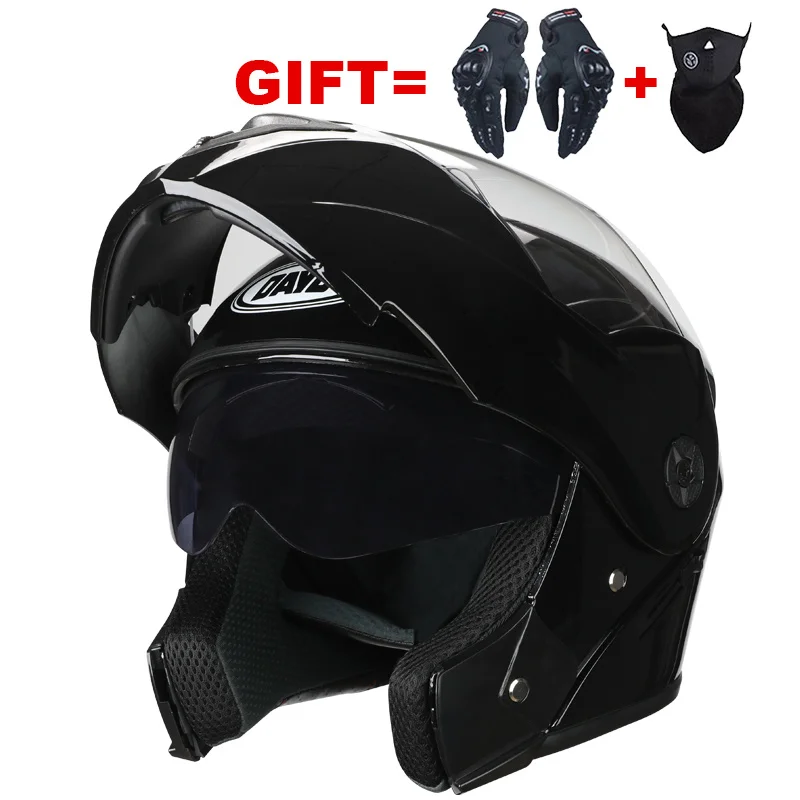 Bluetooth Motorcycle Helmet Flip Up Modular Moto Helmets With Tail DOT  Approval