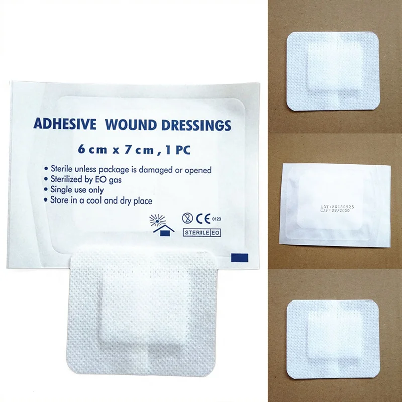 10 unids/lote gran tamaño impermeable y transpirable no tejido banda ayuda la hemostasia vendas adhesivas botiquín de primeros auxilios Kit de supervivencia