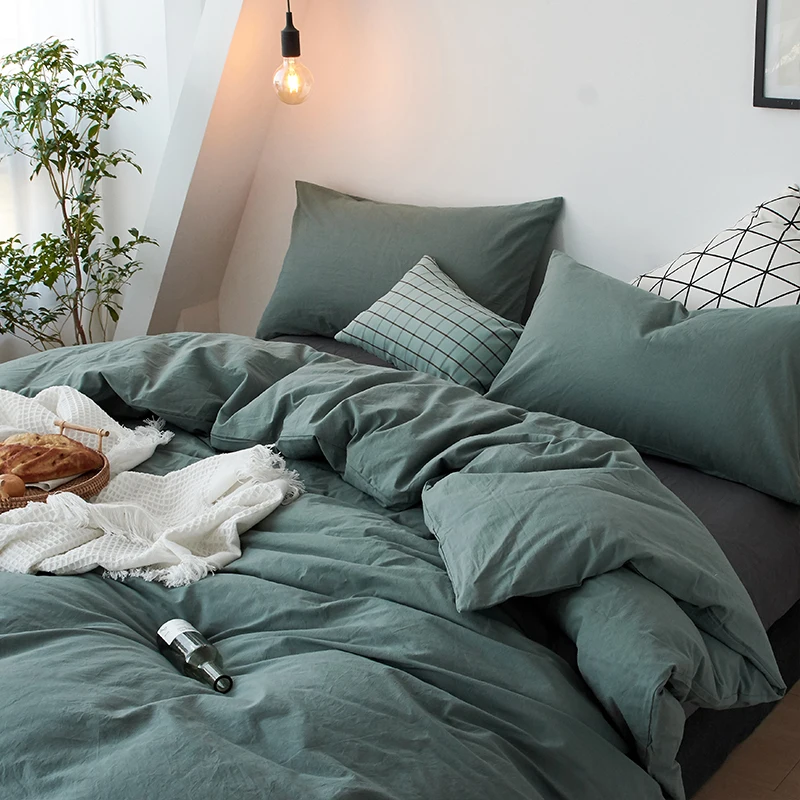

Washable Solid Color Luxury Romantic Bedding Set Modern Girls Cover Sleeping Creativity Design Couette De Lit Home Decor Ec50ct