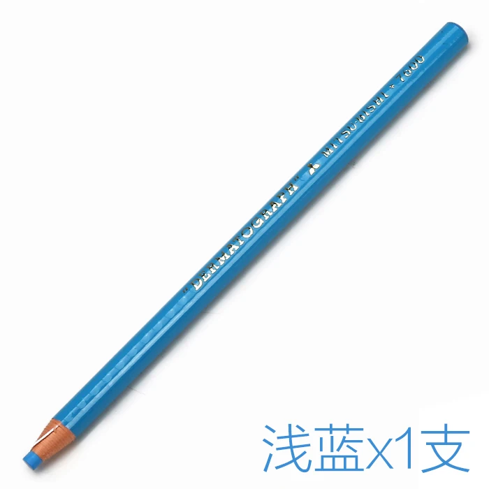3 шт. Япония Mitsubishi Uni 7600 рулон бумажной промышленности масляные мелки карандаш Тип окружающей среды ручной разрыв 12 цветов на выбор - Цвет: 3pcs Light Blue