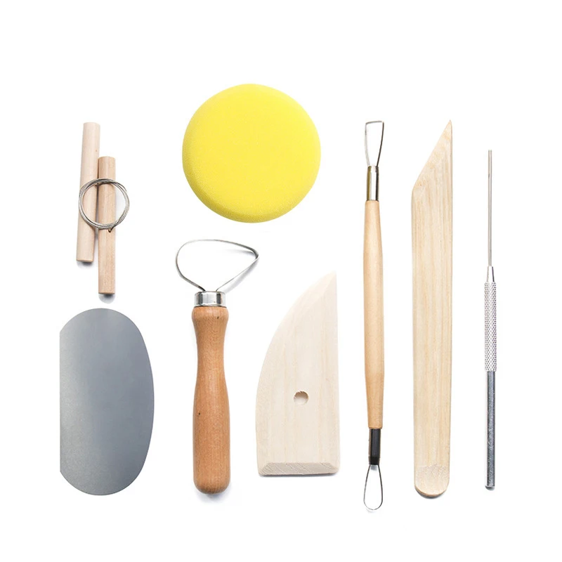 61pcs/set Clay Tools Sculpting Kit Sculpt Smoothing Wax Carving Pottery Ceramic Polymer Shapers Modeling Carved Ceramic DIY Tool polymer clay tools,pottery tools,clay sculpting tools,pottery sculpting tools,clay craft tool