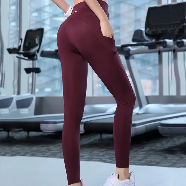 

Buttock Lifting High-waisted LULU Celebrity Style Lycra Bare Sense Fabric Yoga Pants Women's Ultra-stretch Athletic Pants Quick-