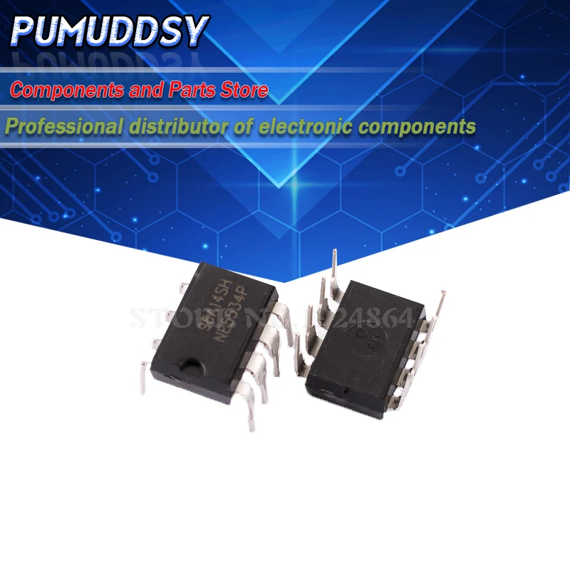 10 шт. NE5534P DIP8 NE5534 DIP NE5534N IC новый и | Электронные компоненты принадлежности