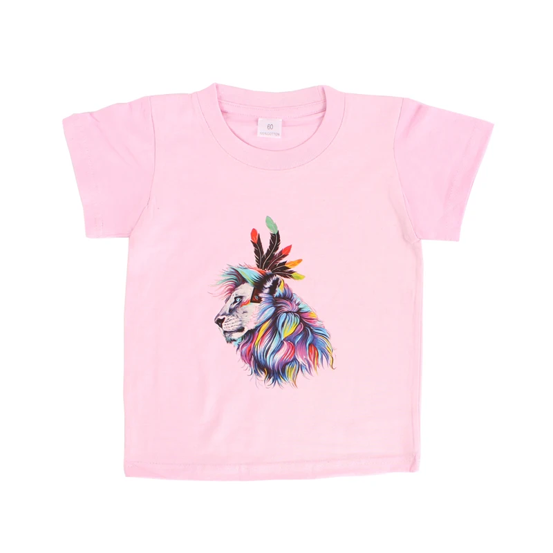 Boys Girls Cotton T-Shirt Lion King Cartoon Funny T shirt Children Short Sleeve Summer Tops Kids Owl Print Tee Clothes (12)