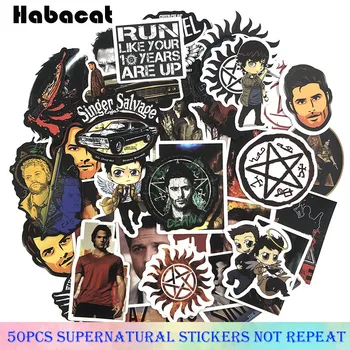 

50Pcs/Set Supernatural Graffiti Stickers American TV Series Stickers Gifts Toys for Children DIY Skateboard Laptop Car Phone