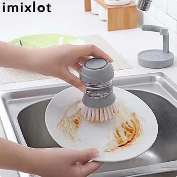 

Imixlot Push-on Automatic Liquid Addition Pot Washing Brush Non-Stick Oil Decontamination Wash Brush Kitchen Washing Artifact