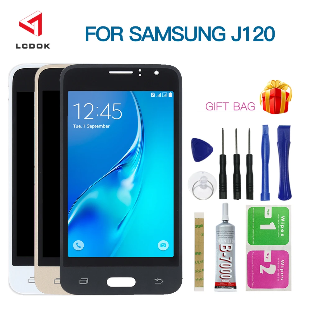 100% Tested Adjustable Brightness LCD For Samsung Galaxy J1 2016 J120 J120F J120M Display Touch Screen Digitizer Assembly | Мобильные