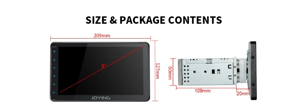 JOYING, новинка, 8 дюймов, 1 din, универсальный сенсорный экран, 4G, DSP, автомагнитола, Android 8,1, автомагнитола, SPDIF, стерео, gps, без CD/DVD