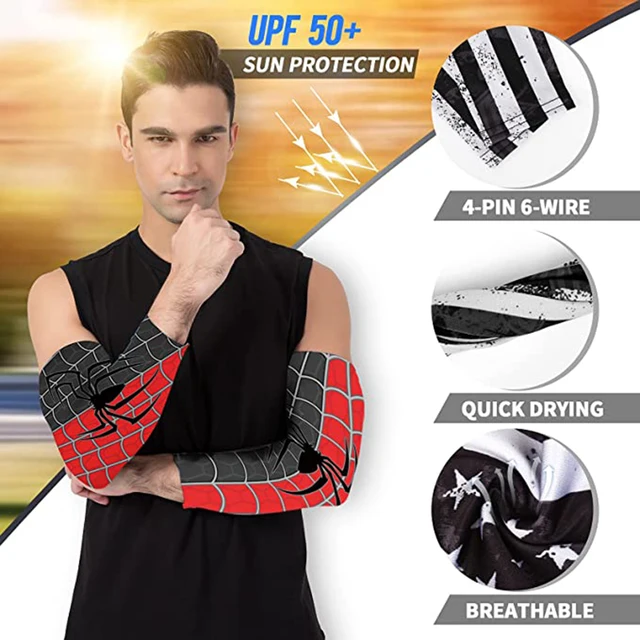 Sports Compression Arm Sleeves Cycling Sun UV Protective Cuffs
