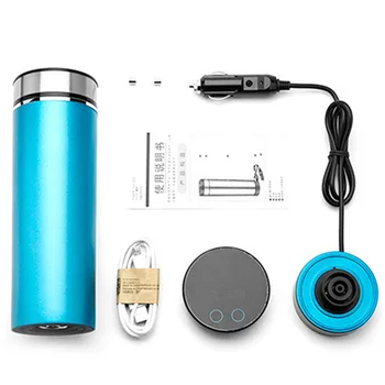 

12V-24V Car Electric Cup Kettle Automatic Convenient Driving Water Heating Multifunctional Stainless Steel Remote Control Travel